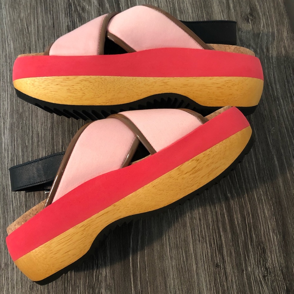 Marni Criss-cross Wedge Sandals - Picture 9 of 13